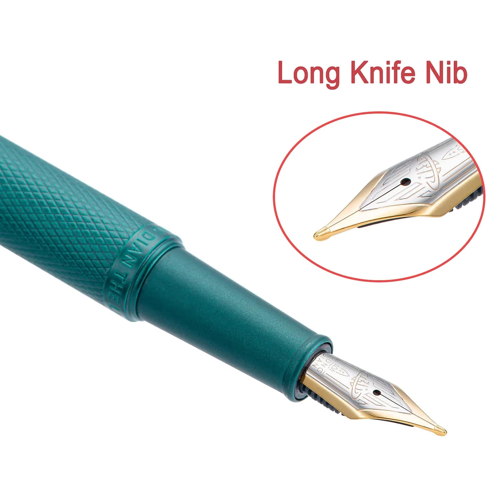 Asvine Green Forest Fountain Pen Blade Nib 11mm (0.43 in) | Classic Design Calligraphy Pen - view 2