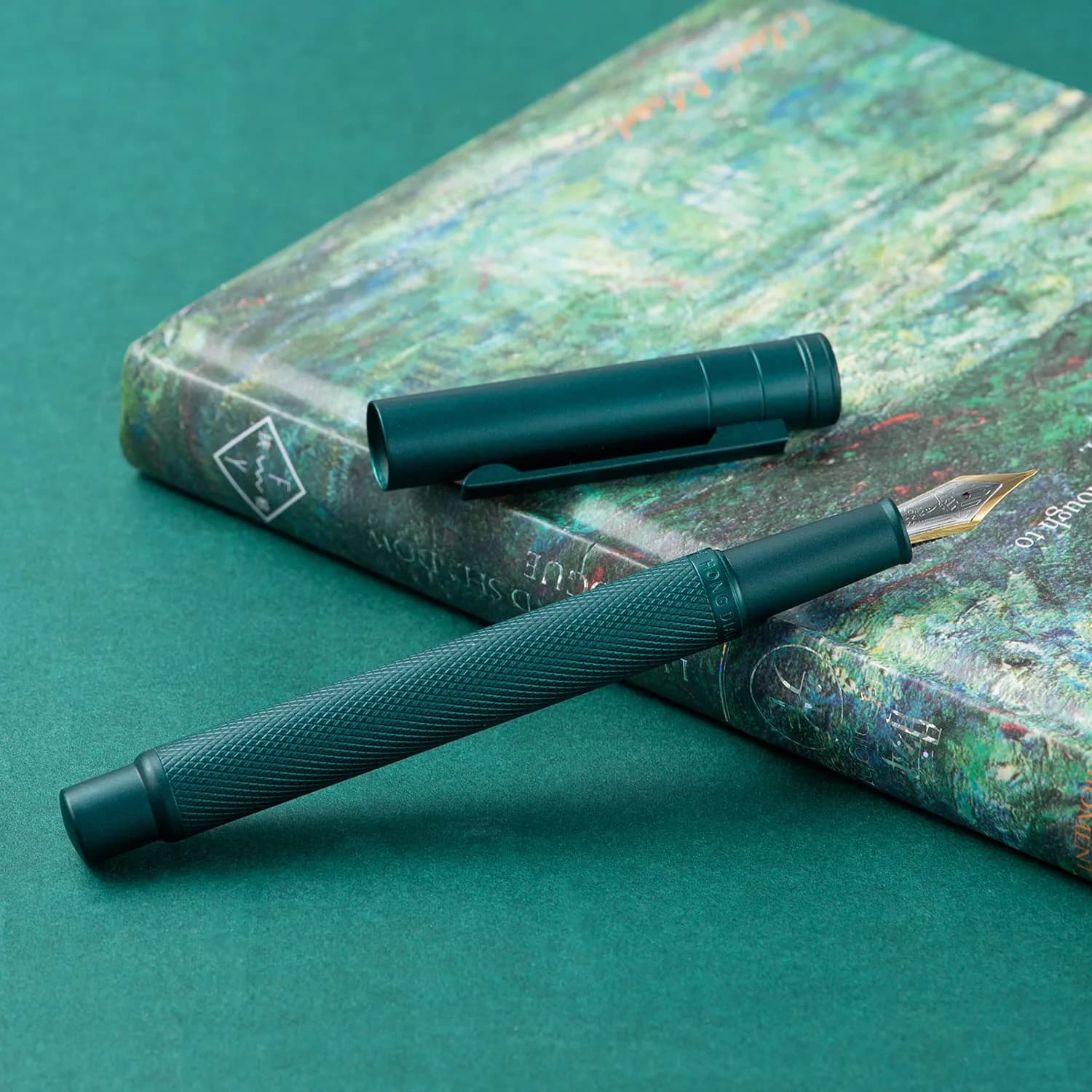 Asvine Green Forest Fountain Pen Blade Nib 11mm (0.43 in) | Classic Design Calligraphy Pen - view 4