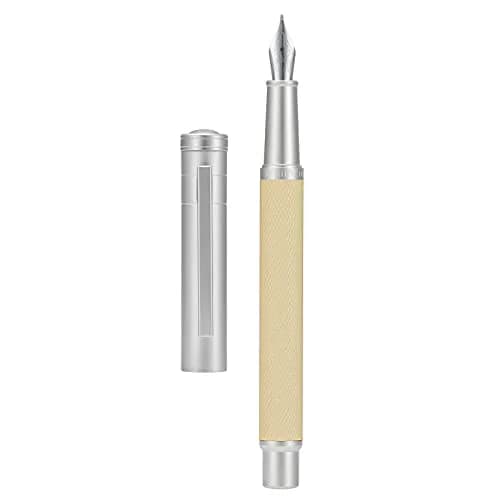 Asvine White Forest Fountain Pen Blade Nib Classic Design Calligraphy Pen with Converter and Metal Pen Case Set thumbnail 1