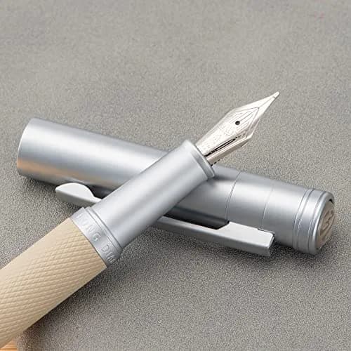 Asvine White Forest Fountain Pen Blade Nib Classic Design Calligraphy Pen with Converter and Metal Pen Case Set thumbnail 3