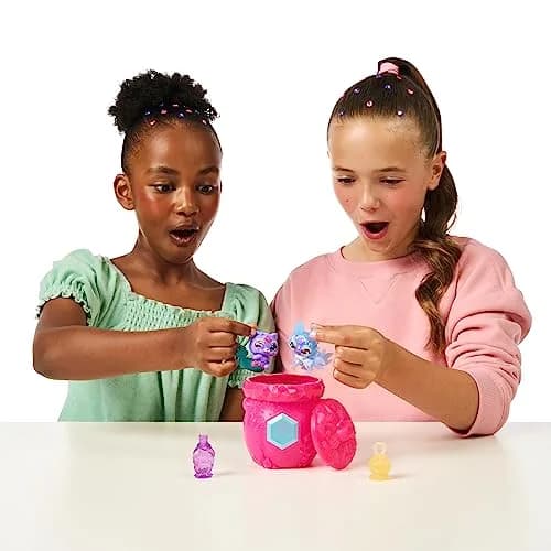 Magic Mixies Mixlings 2 Pack Cauldron with Magical Fizz and Reveal Unboxing, Crystal Woods Series (2 Figurines, 2 Wands, 3 Ingredients) thumbnail 6