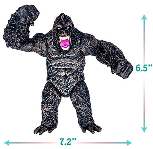 TwCare King Kong vs Godzilla Action Figure 6.5” Fight Mode Gorilla Ape | Movie Series, Travel Bag thumbnail 3