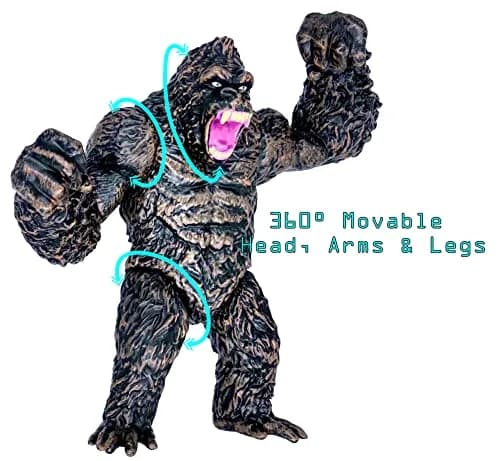 TwCare King Kong vs Godzilla Action Figure 6.5” Fight Mode Gorilla Ape | Movie Series, Travel Bag thumbnail 4