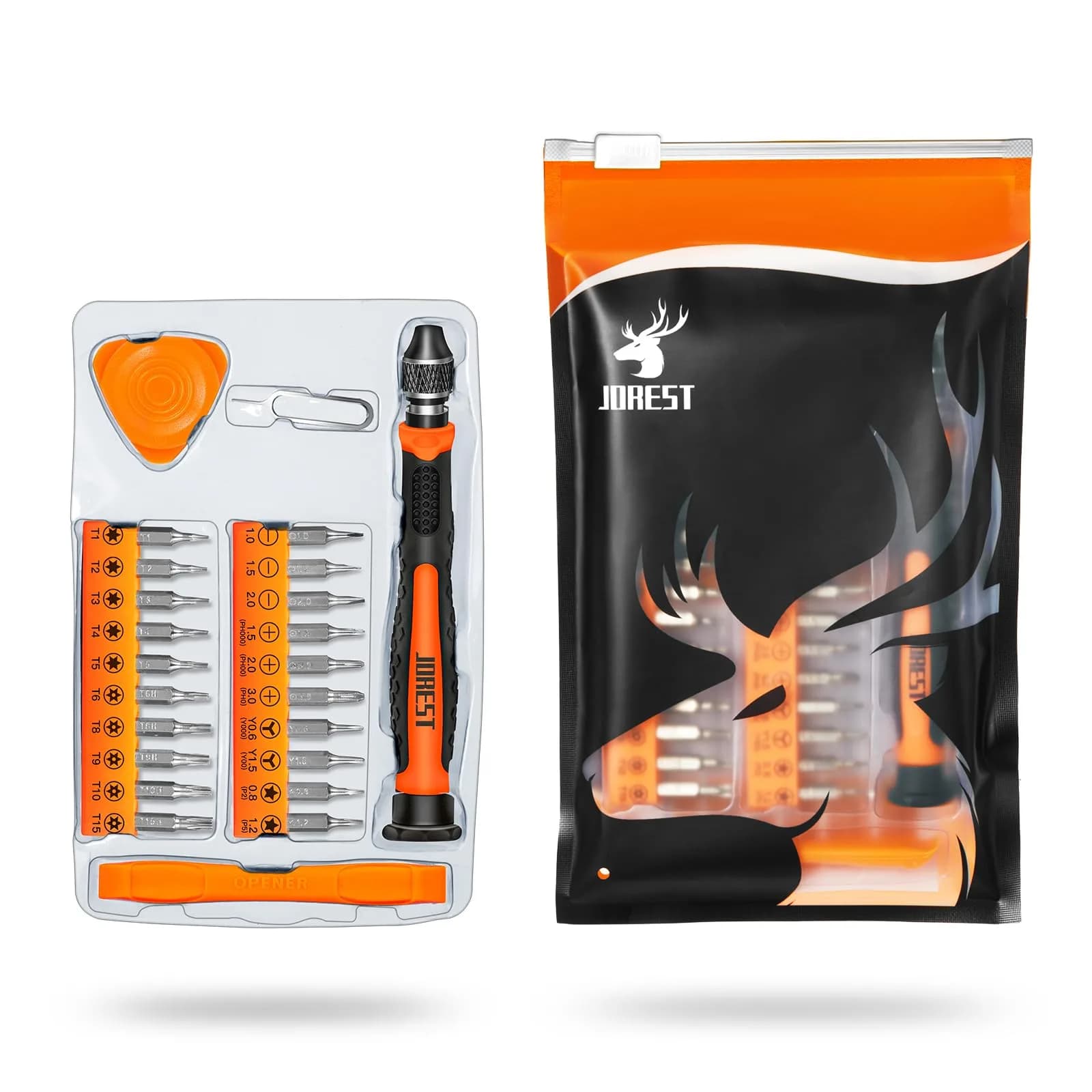 Jorest 24-Piece Precision Screwdriver Set with Torx T5 T6 T8 T9, Y00, P5 | Multi-Bit Repair Tool Kit for Electronics & Gadgets - view 6