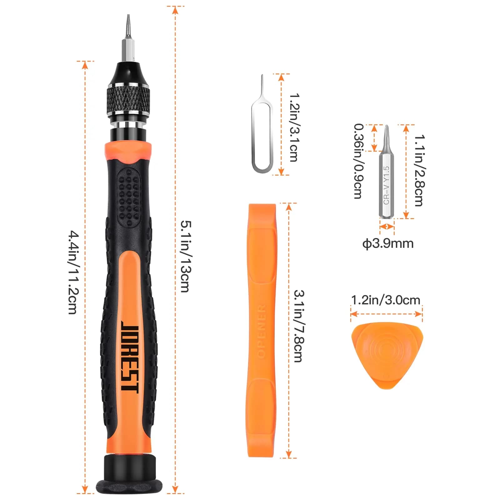 Jorest 24-Piece Precision Screwdriver Set with Torx T5 T6 T8 T9, Y00, P5 | Multi-Bit Repair Tool Kit for Electronics & Gadgets - view 7