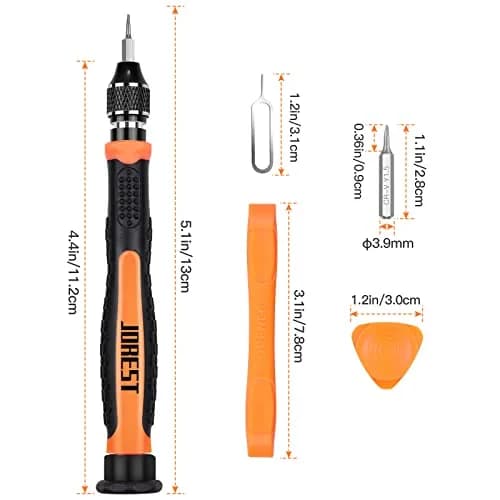 Jorest 24-Piece Precision Screwdriver Set with Torx T5 T6 T8 T9, Y00, P5 | Multi-Bit Repair Tool Kit for Electronics & Gadgets thumbnail 7