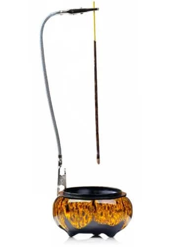 LamDawn Incense Burner with Calabash Holder | Porcelain Ceramic for Resin & Coil Incense thumbnail 1