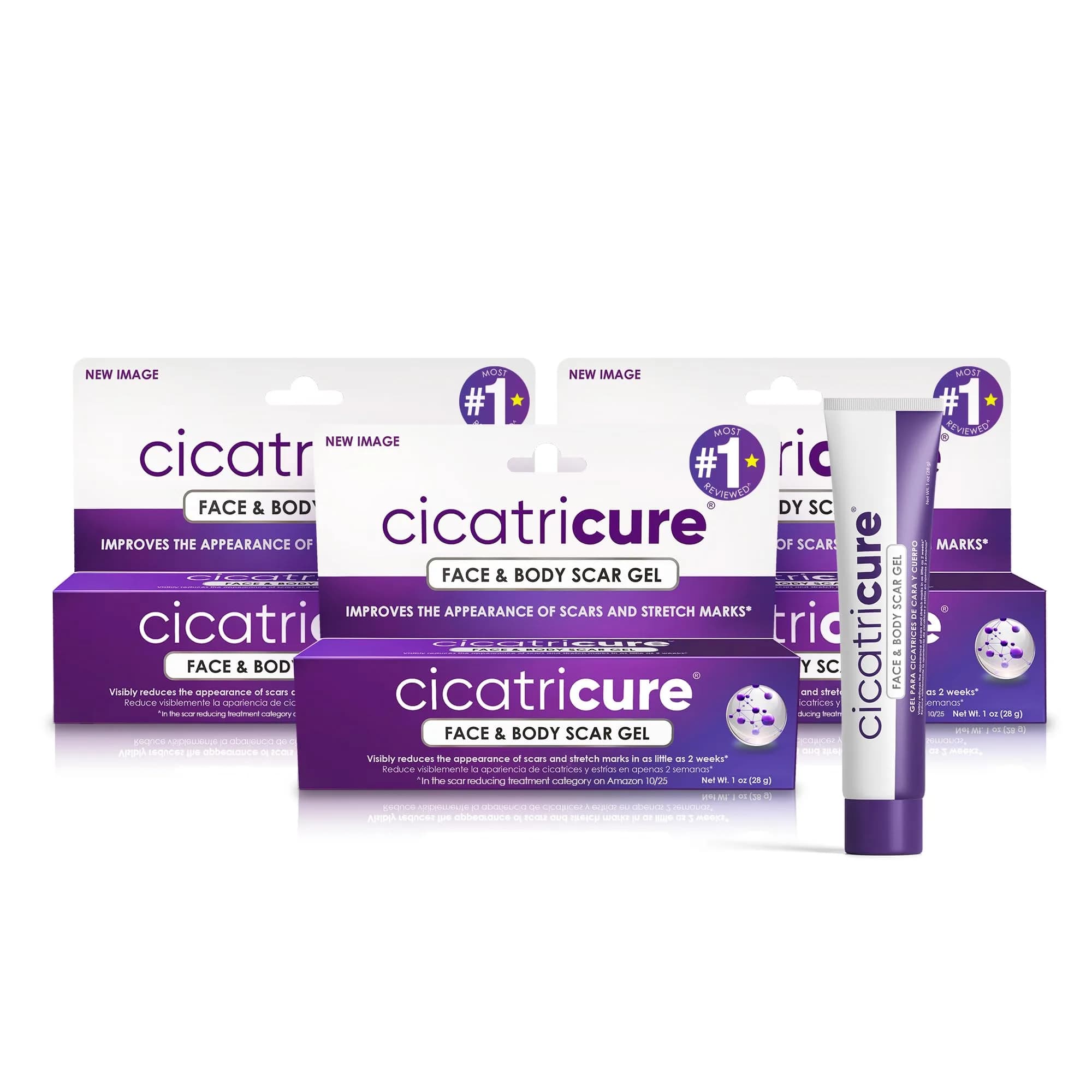 Cicatricure Advanced Face & Body Scar Gel, 1oz (28g) - Clinically Proven Treatment - main product image
