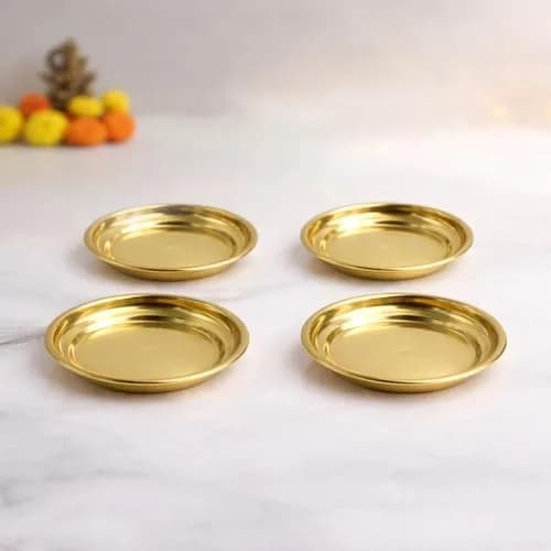 Spillbox Traditional Brass Diya for Puja | Elegant Handcrafted Oil Lamp for Home Temple Decor thumbnail 1