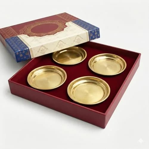 Spillbox Traditional Brass Diya for Puja | Elegant Handcrafted Oil Lamp for Home Temple Decor thumbnail 7
