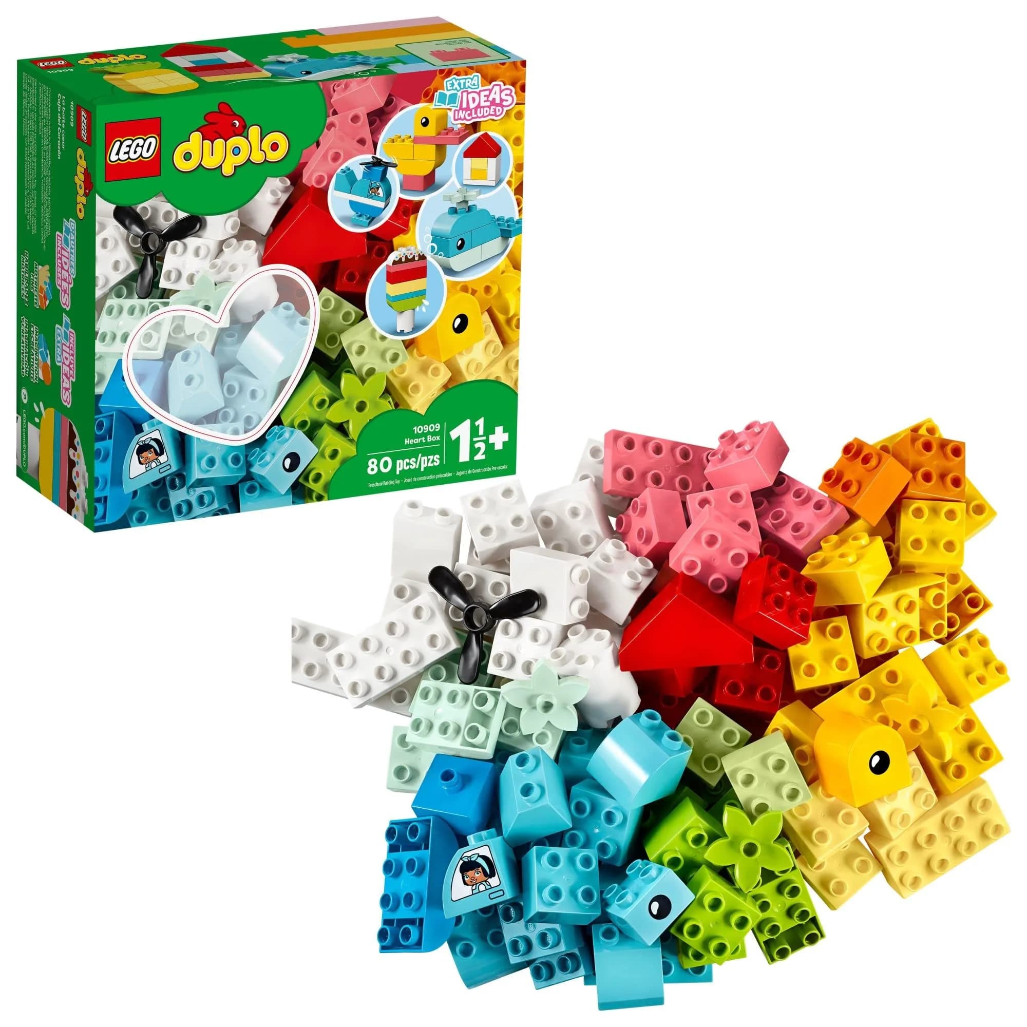 LEGO DUPLO Classic Heart Box | Creative Building Toy for Toddlers 1.5-3 Years