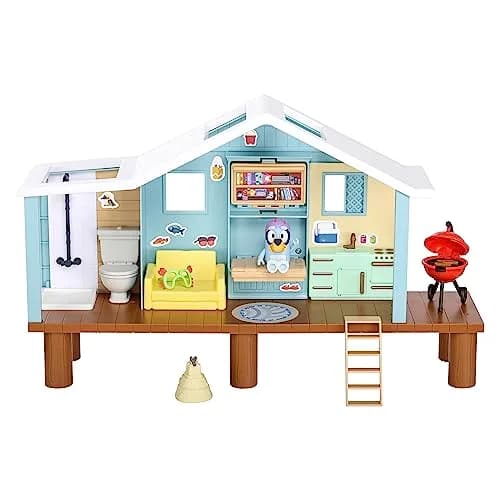 Bluey Beach Cabin Playset 10-Inch (25.4cm) with 10 Play Pieces & Goggles Figure | ASTM-Tested Toy for Kids Ages 3+ thumbnail 7