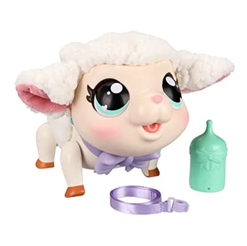 Little Live Pets Snowie The Lamb Interactive Electronic Pet Toy 25+ Sounds & Reactions | Ages 5+ (Includes 3 AA Batteries, Bottle, Leash) thumbnail 1