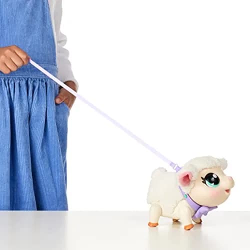 Little Live Pets Snowie The Lamb Interactive Electronic Pet Toy 25+ Sounds & Reactions | Ages 5+ (Includes 3 AA Batteries, Bottle, Leash) thumbnail 6