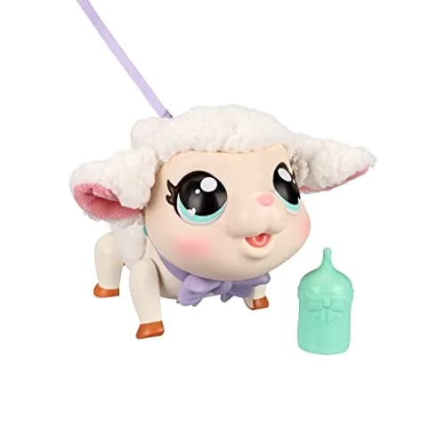 Little Live Pets Snowie The Lamb Interactive Electronic Pet Toy 25+ Sounds & Reactions | Ages 5+ (Includes 3 AA Batteries, Bottle, Leash) thumbnail 3