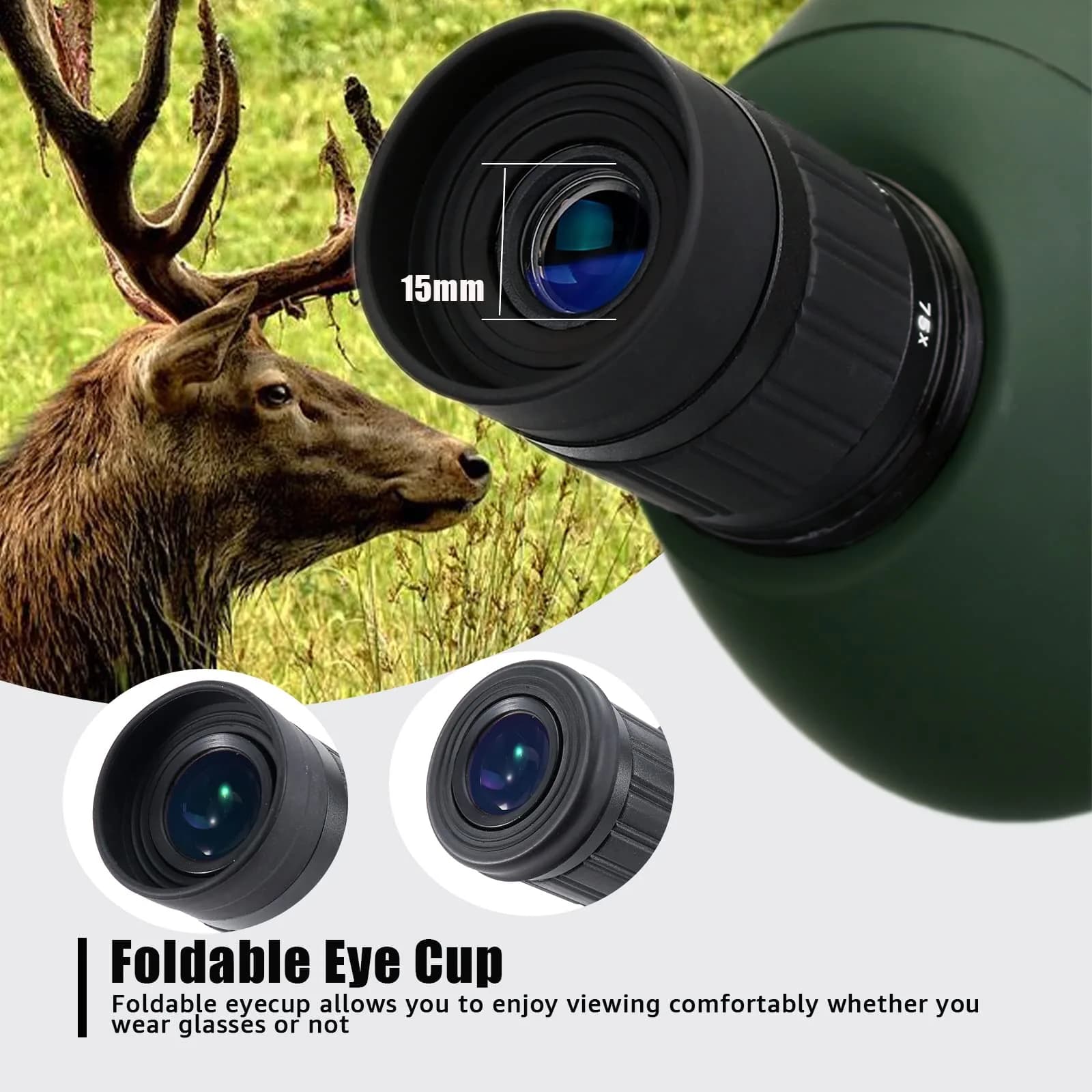 SVBONY SV28 Spotting Scope 25-75x70mm | Stable Aluminum Tripod & Phone Adapter - view 8