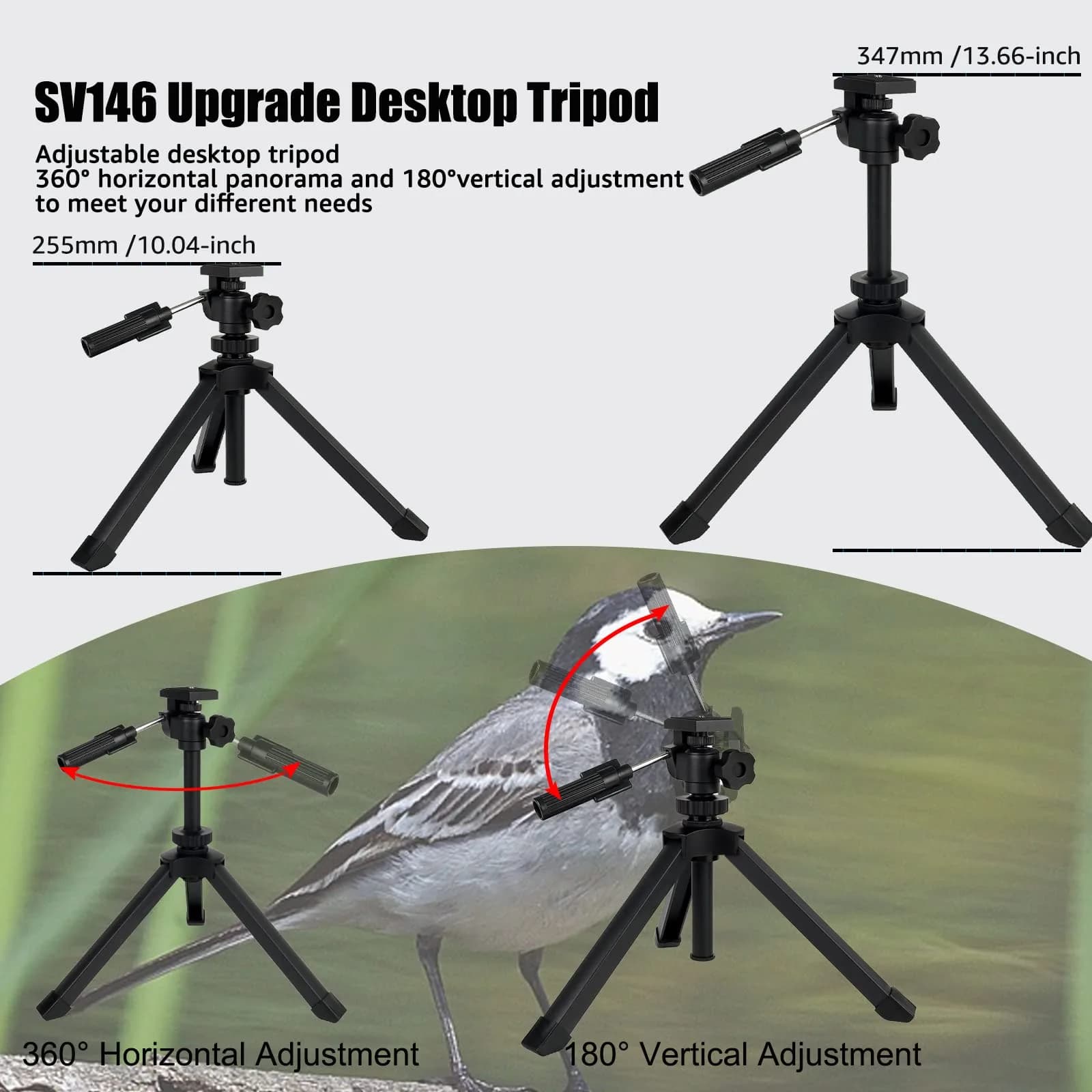 SVBONY SV28 Spotting Scope 25-75x70mm | Stable Aluminum Tripod & Phone Adapter - view 9