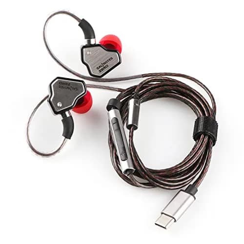 Linsoul 7Hz Salnotes Zero HiFi 10mm Dynamic Driver In-Ear Earphone with Microphone, Black thumbnail 2