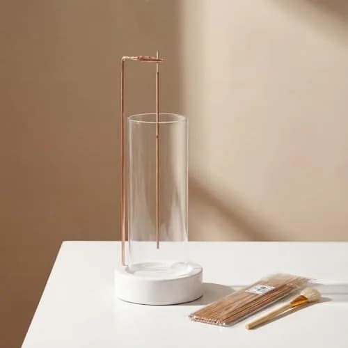 CEREMONY Ceramic Incense Holder with Glass Ash Catcher & 20 Sticks | 27.6 cm (10.9 in) Height thumbnail 4