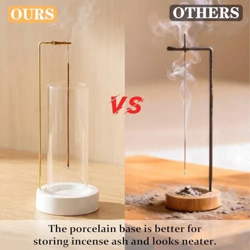 CEREMONY Ceramic Incense Holder with Glass Ash Catcher & 20 Sticks | 27.6 cm (10.9 in) Height thumbnail 5