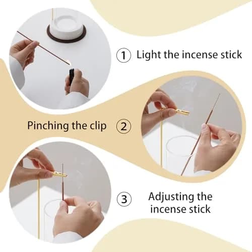 CEREMONY Ceramic Incense Holder with Glass Ash Catcher & 20 Sticks | 27.6 cm (10.9 in) Height thumbnail 6