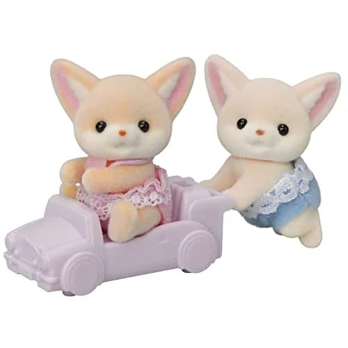 Calico Critters Fennec Fox Twins Collectible Dollhouse Dolls | Poseable Twin Figures for Kids 3+ thumbnail 1