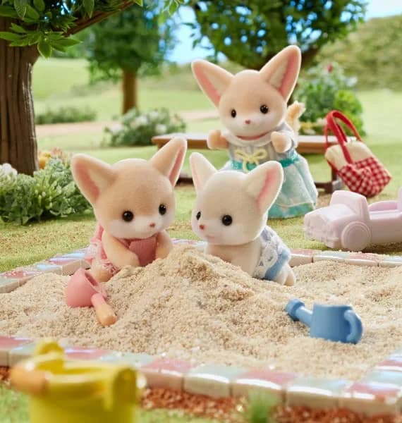 Calico Critters Fennec Fox Twins Collectible Dollhouse Dolls | Poseable Twin Figures for Kids 3+ thumbnail 9