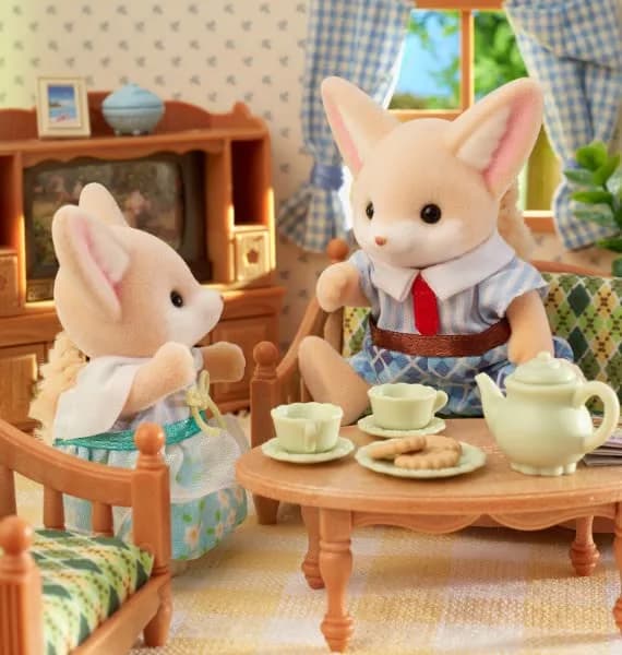 Calico Critters Fennec Fox Twins Collectible Dollhouse Dolls | Poseable Twin Figures for Kids 3+ thumbnail 11