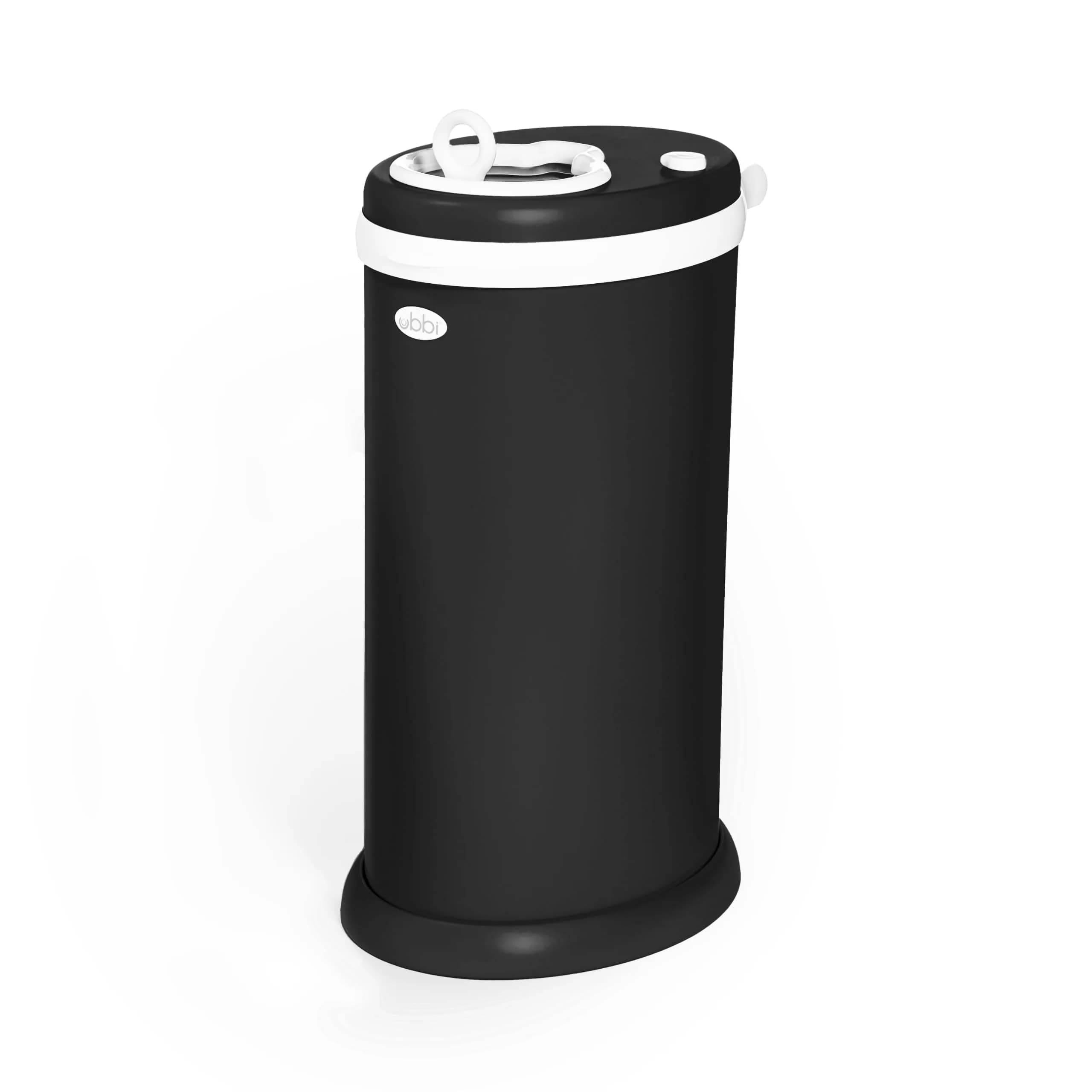 Ubbi Stainless Steel Diaper Pail No Special Bag Odor-Locking Matte Black | Nursery Essential