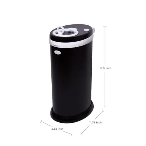 Ubbi Stainless Steel Diaper Pail No Special Bag Odor-Locking Matte Black | Nursery Essential thumbnail 8