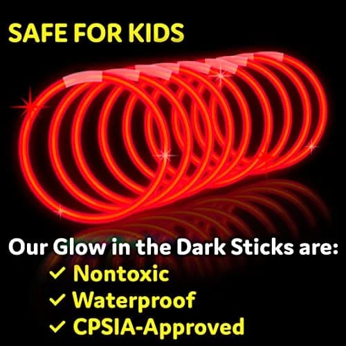PartySticks Red Glow Sticks 100 Count | 8 Inch Glow in The Dark Light Up Sticks for Parties & Decorations thumbnail 6
