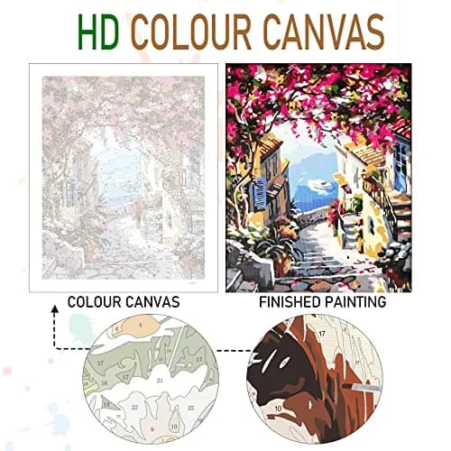 Amphol Paint by Number for Adults | Easy DIY Canvas Painting Kit 16"x20" thumbnail 3