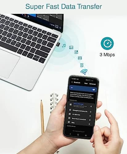 Kinivo USB Bluetooth Adapter for PC (BT5.0, Plug & Play Wireless Dongle Receiver for Ubuntu, Windows 11/10/8.1) – Works with Laptops, Headsets, Speakers, Mouse, Keyboard, Printers, Gaming Controllers thumbnail 5