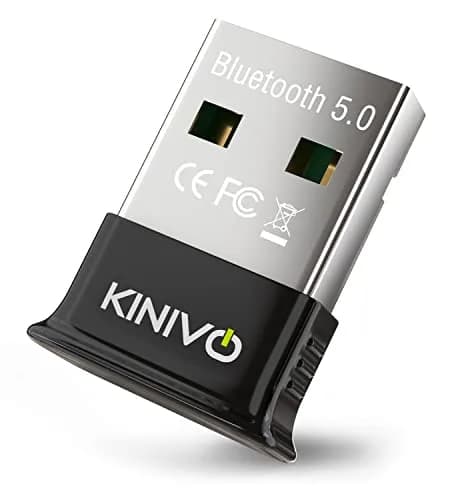 Kinivo USB Bluetooth Adapter for PC (BT5.0, Plug & Play Wireless Dongle Receiver for Ubuntu, Windows 11/10/8.1) – Works with Laptops, Headsets, Speakers, Mouse, Keyboard, Printers, Gaming Controllers thumbnail 1