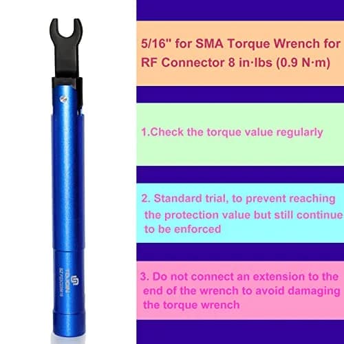 UU TOJOIN SMA Torque Wrench 8mm Opening | 0.9 N·m for RF Connectors, Blue thumbnail 5