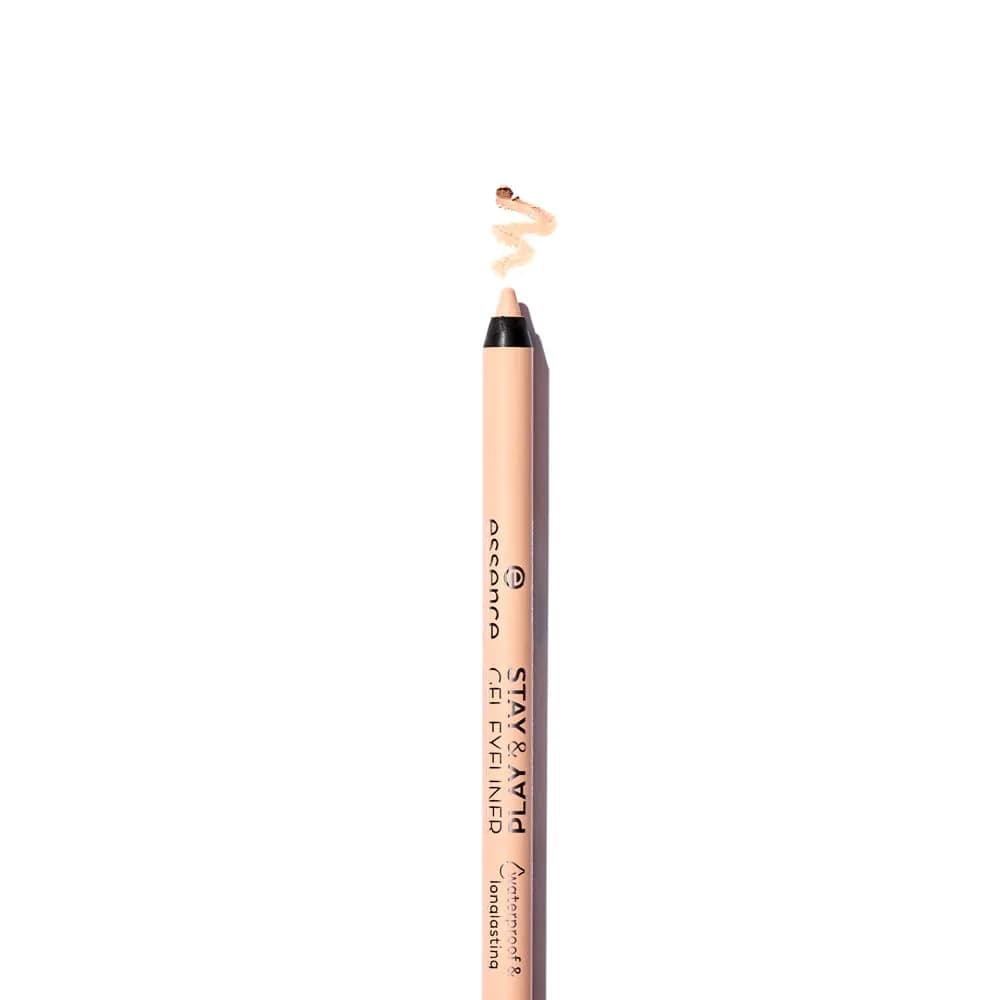 Essence Stay & Play Gel Eyeliner Pencil 03 Silky Nude | Waterproof, Long-Lasting, Vegan — 03 | Silky Nude