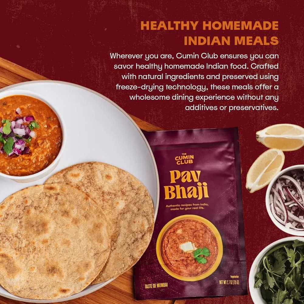 the cumin club Pav Bhaji Pack of 5 | Authentic Indian Street Food in Minutes thumbnail 5