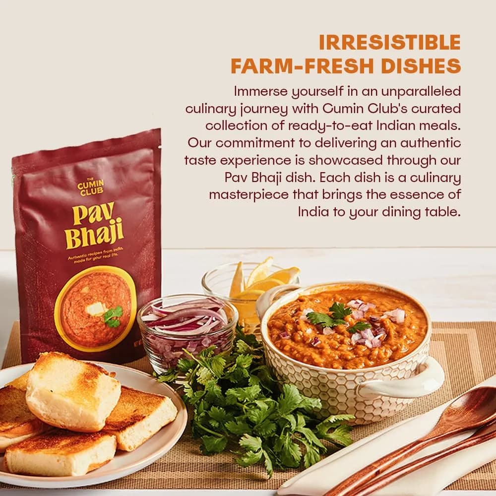 the cumin club Pav Bhaji Pack of 5 | Authentic Indian Street Food in Minutes thumbnail 4