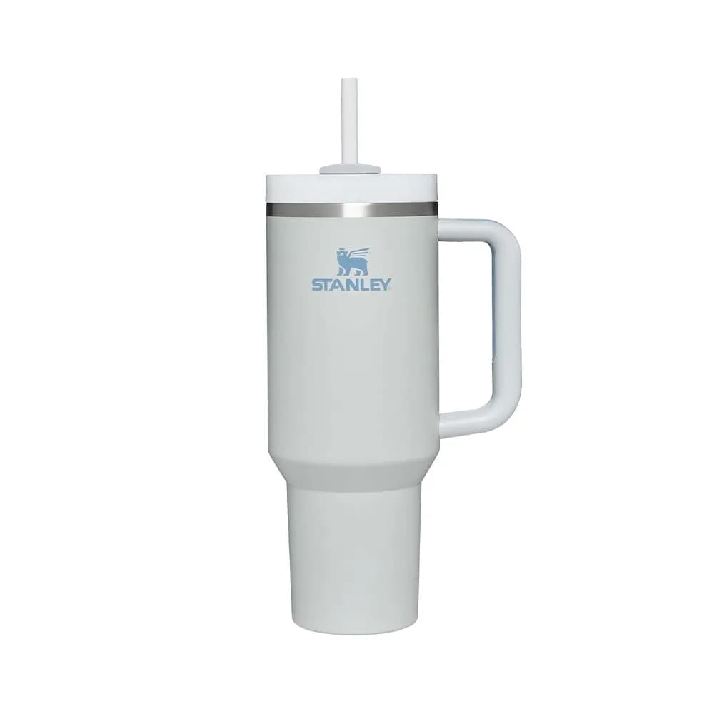 STANLEY Quencher H2.0 Tumbler with Handle and Straw 20 oz (591 ml) | Flowstate Lid, Cup Holder Compatible, Insulated Stainless Steel — Fog / Classic