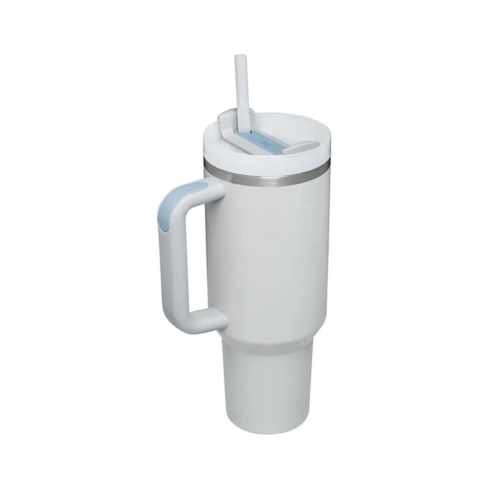 STANLEY Quencher H2.0 FlowState Tumbler 40 oz Fog | Vacuum Insulated Stainless Steel Travel Cup with Handle - view 3