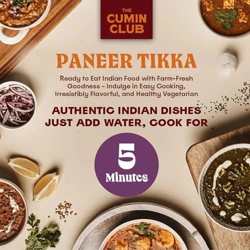 the cumin club Paneer Tikka Masala | Authentic Indian Meal Kit | 5 Pouches thumbnail 2
