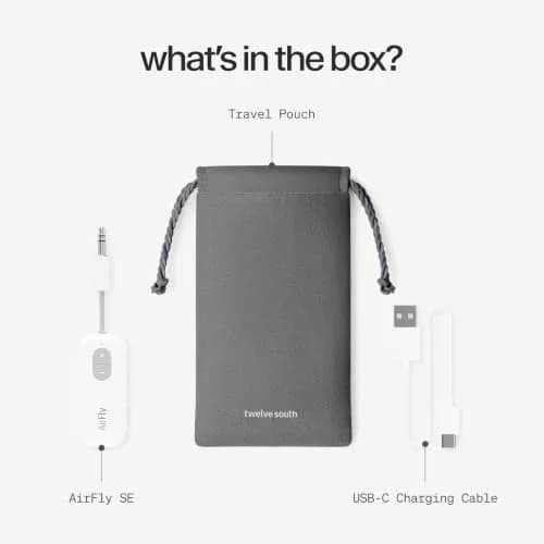 Twelve South AirFly SE Bluetooth Wireless Audio Transmitter Adapter White | Connect AirPods to Airplanes & Gym Equipment thumbnail 8