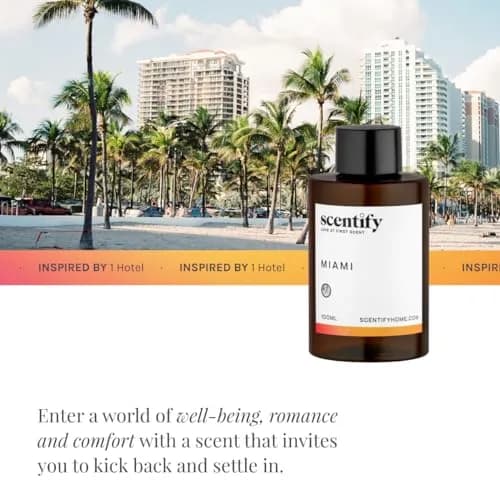 Scentify Miami Aroma Oil Refill 100ml | Luxurious Diffuser Oil with Cashmere & Coconut Notes thumbnail 4