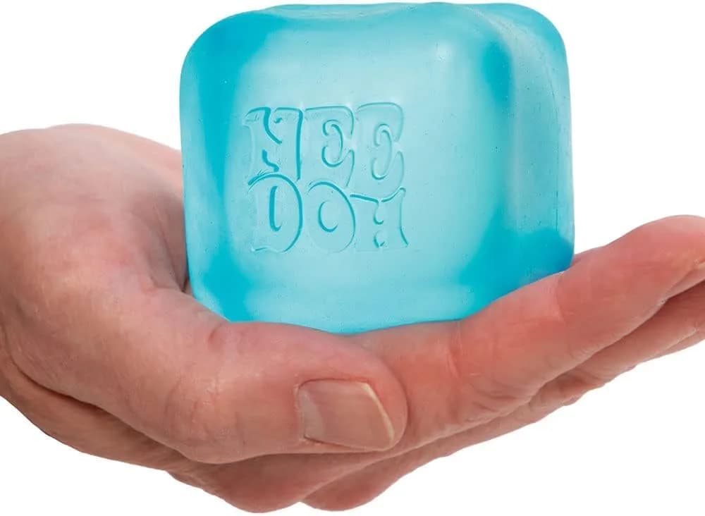 Schylling NeeDoh Nice Cube - Sensory Squeeze Toy with Super Solid Squish - 2.25" Cube - Color May Vary (Pack of 1)