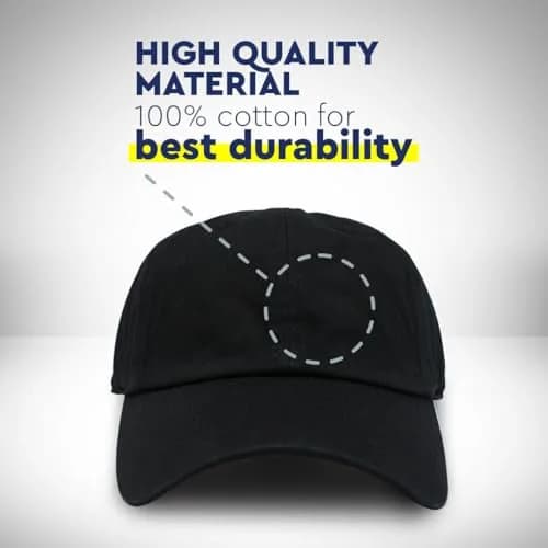 Speedy Pros Custom Soft Baseball Hat Embroidered EU Seal | Cotton Yellow, Adjustable Fit thumbnail 4