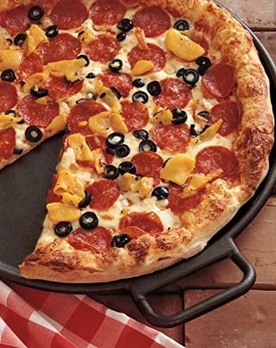 Lodge 14 Inch Seasoned Cast Iron Pizza Pan & ScraperPK 2-Pack | Oven-Safe, Nonstick, Durable thumbnail 4