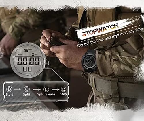 NORTH EDGE Digital-Watch Sports Watch - Large Face Waterproof with Stopwatch Alarm EL Back Light thumbnail 4