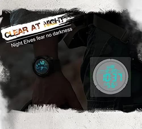 NORTH EDGE Digital-Watch Sports Watch - Large Face Waterproof with Stopwatch Alarm EL Back Light thumbnail 5