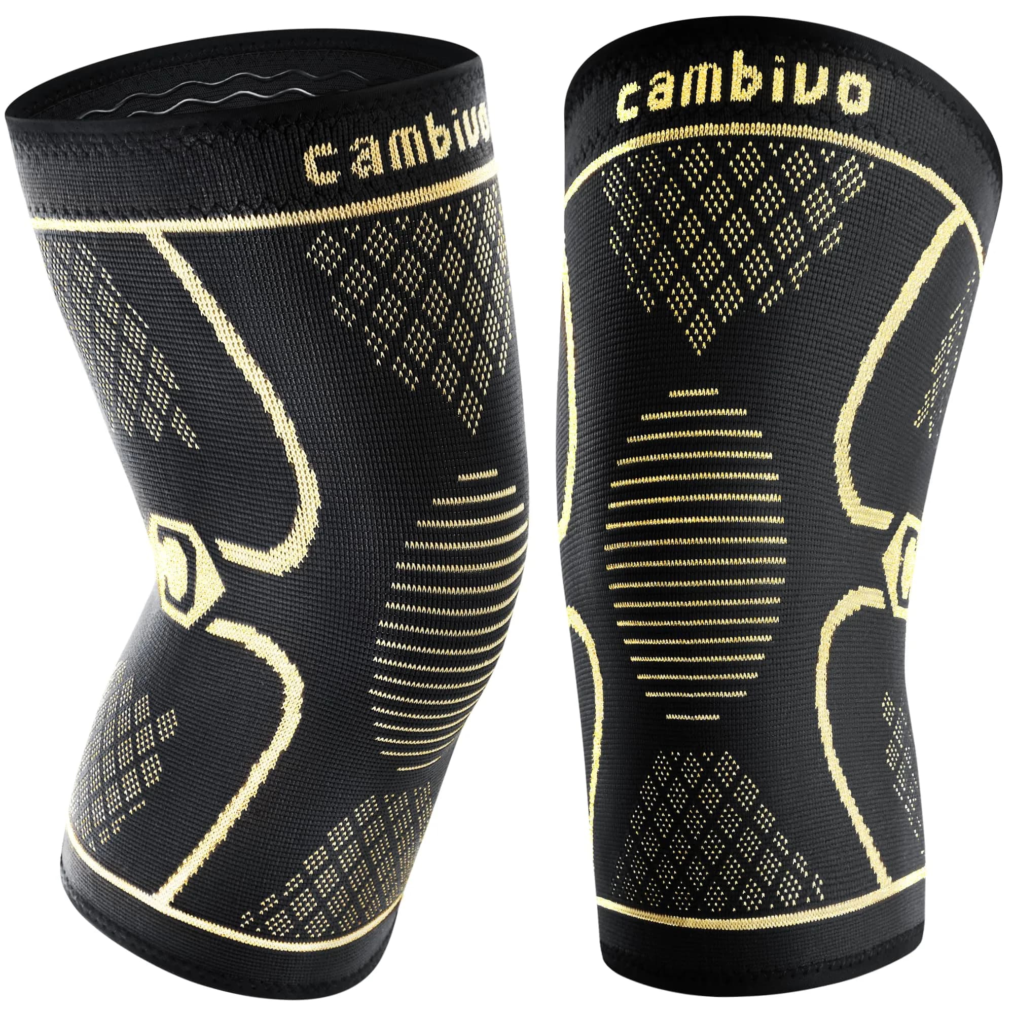 CAMBIVO Copper Knee Braces for Men and Women (2 Pack) - Medium | FDA Approved Orthopedic Brace for Arthritis, Sports & Recovery - main product image