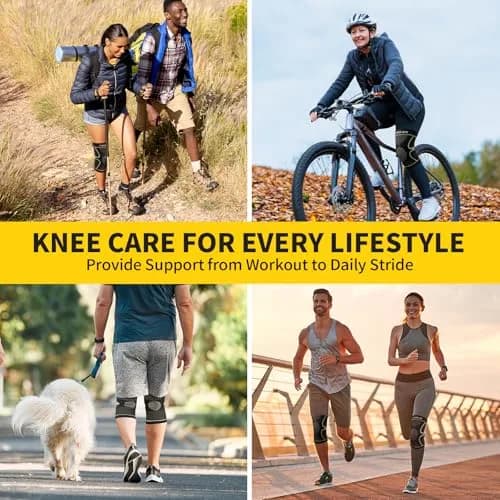 CAMBIVO Copper Knee Braces for Men and Women (2 Pack) - Medium | FDA Approved Orthopedic Brace for Arthritis, Sports & Recovery thumbnail 6